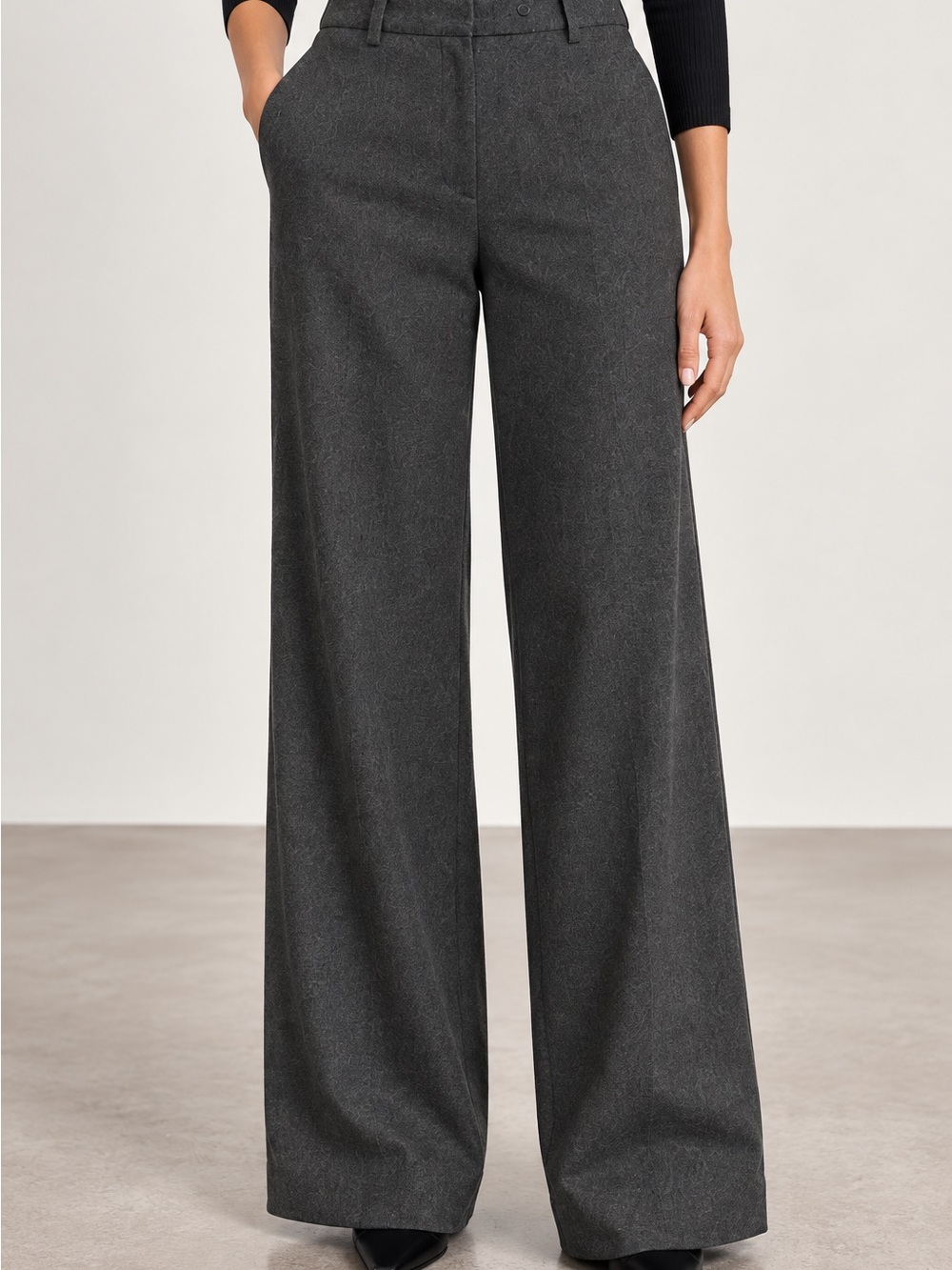 Vintage Prada Sport Virgin Wool Wide Leg Pants Grey IT 40 US 4 🟫